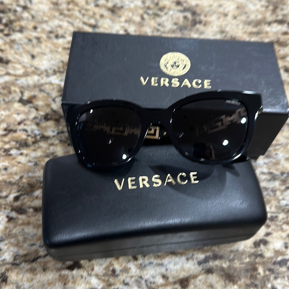 Versace sunglasses with gold trim